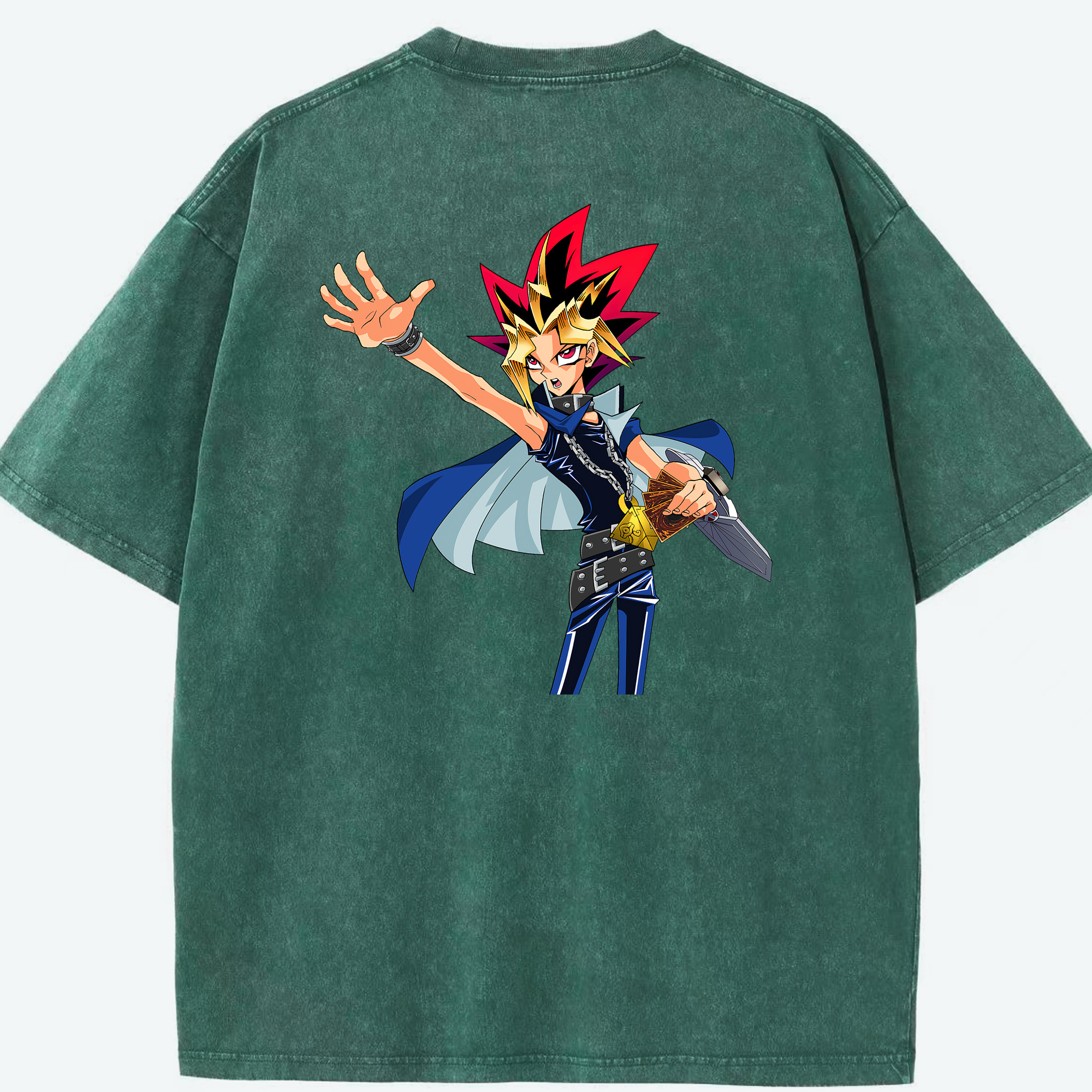 （画像用） 遊☆戯☆王 Yu-Gi-Oh! 綿100% ヴィンテージ風 半袖Tシャツ（背面プリント）